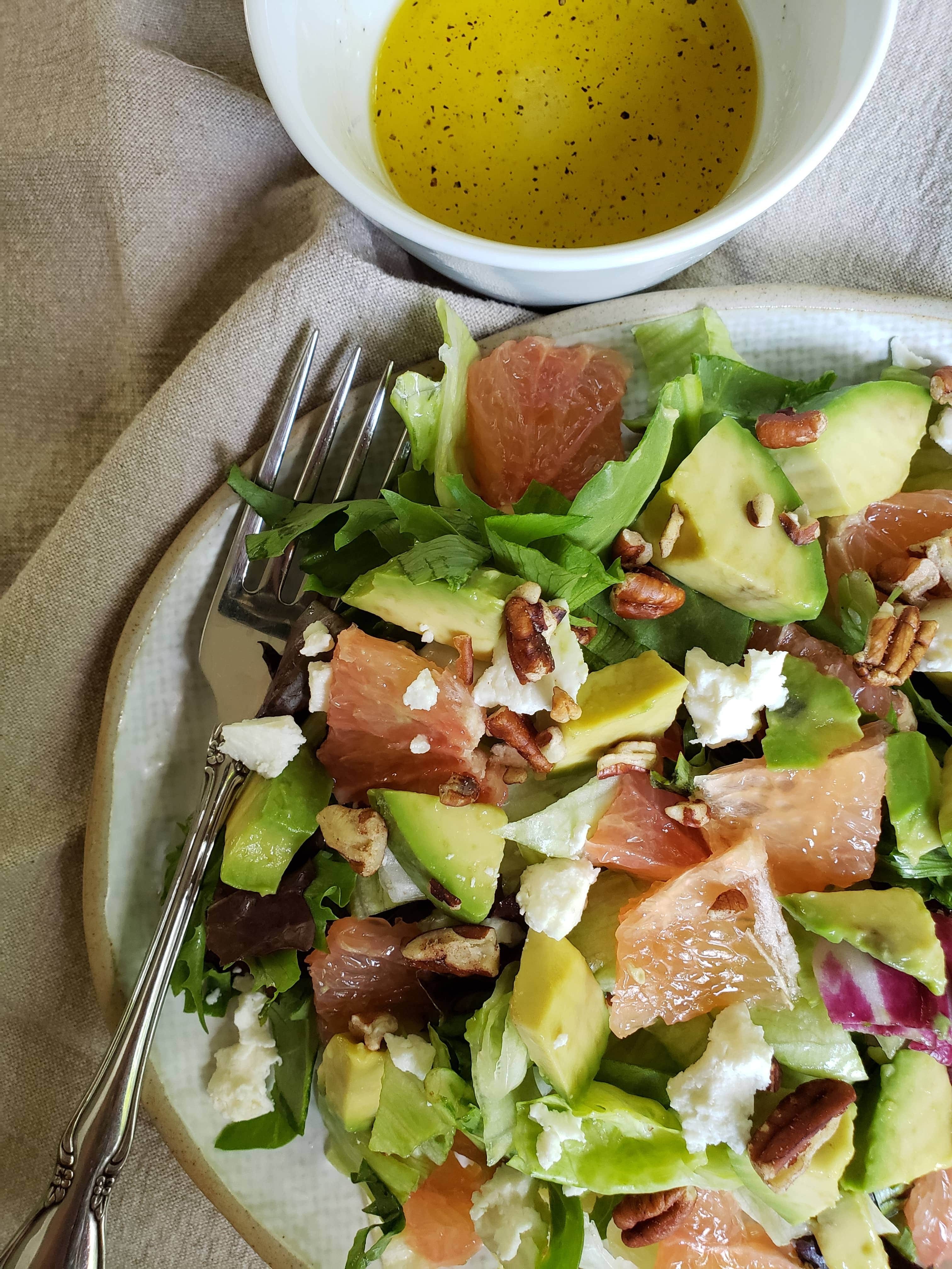 Grapefruit and Avocado Salad with Goat Cheese